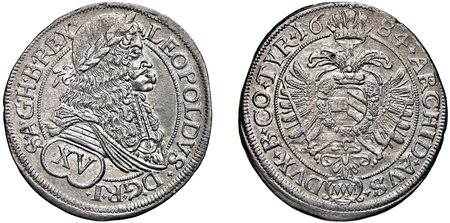 AUSTRIA - LEOPOLDO I (1657-1705) - 15 Kreuzer 1684, Vienna.