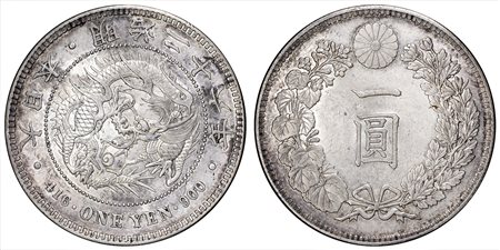 GIAPPONE - MUTSUHITO (Meiji) (1867-1912) - Yen, anno 26, 1893.