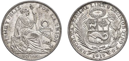 PERU - Repubblica (1821-) - Sol 1915, FG, Lima.