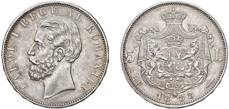 ROMANIA - CAROL I (1881-1914) - 5 Lei 1883.