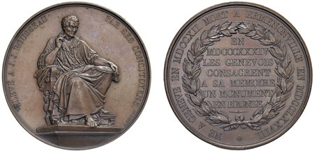 SVIZZERA - Monumento a J. J. Rousseau, Ginevra, 1834.
