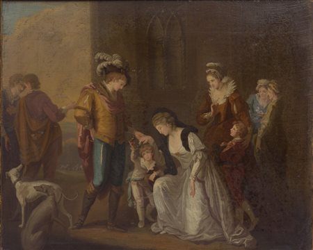  
Scena galante Scuola inglese, XVIII secolo
olio su tela 42 x 50 cm