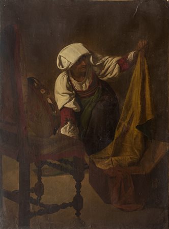 Jan Baptist Lodewijk Maes (attribuito a) (1794 - 1856) 
Popolana 
 57 x 42 cm