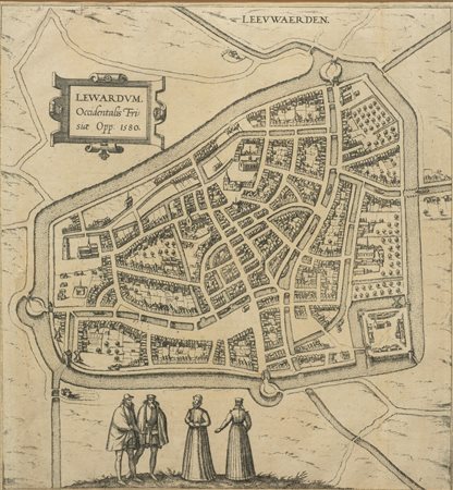  
Mappa della città di Lewardum 
incisione su rame 30 x 27 cm