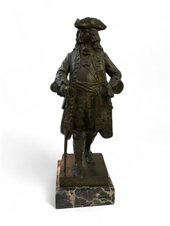 Raffaele Belliazzi (1835 - 1917) 
Scultura raffigurante Carlo III 1888
bronzo 37 x 15 cm