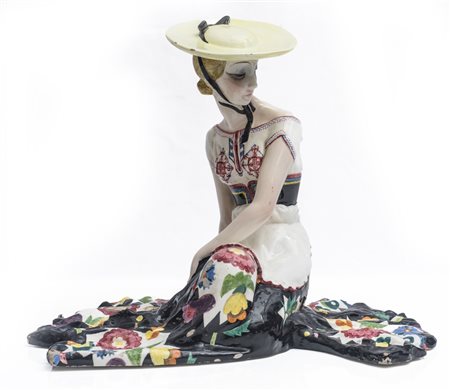 Alessandro Vacchetti (1889 - 1974) 
Aspettando l'amore 1940
ceramica 25 x 33 x 30 cm