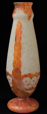 Charder (1881 - 1953) 
Vaso - per Le Verre Français 1925 ca.
vetro 45,5 x 14 cm