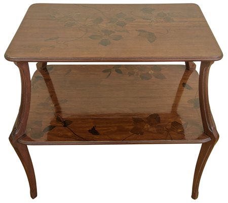 Louis Majorelle (1859 - 1926) 
Tavolo etagère Inizio XX secolo
 80 x 84 x 54 cm