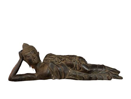 
Buddha sdraiato Estremo oriente, XIX secolo
 19 x 52cm