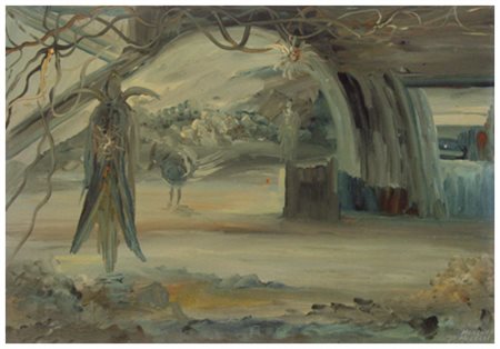 MORENO MORELLI Giardino 1973 Olio su tela 50 x 70. Firma e data in b. a d.;...