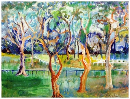 LIA MICARELLI Pisa 1935 Senza titolo 1978 Olio su tela 40 x 50. Dedica, data...