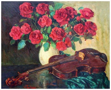 MARIO TAMBURINI Casciana Terme 1914 – 1989 Natura morta 1963 Olio su tavola...