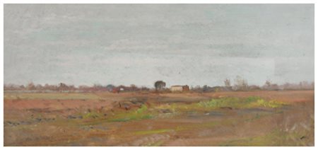 PIERO VACCARI Livorno 1926 – 1997 Senza titolo Olio su faesite 23 x 50. Firma...