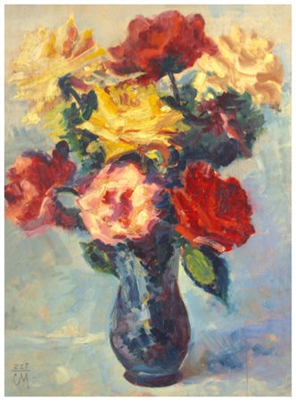 CORRADO MICHELOZZI Livorno 1883 – 1965 Senza titolo Olio su tavola 40 x 30....