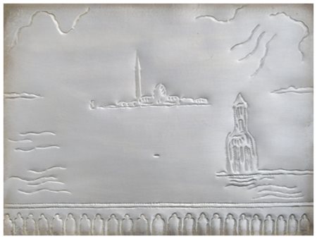 VIRGILIO GUIDI Roma 1891 – Venezia 1984 San Giorgio 1978 Multiplo su lastra...