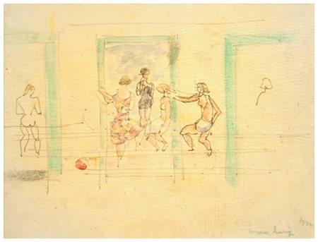 MOSES LEVY Tunisi (Tunisia) 1885 – Viareggio 1968 Gioco della palla 1932...