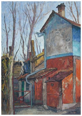 EMILIO KALCHSCHMIDT Intra 1902 – 1983 Senza titolo (Monlué) 1974 Olio su...