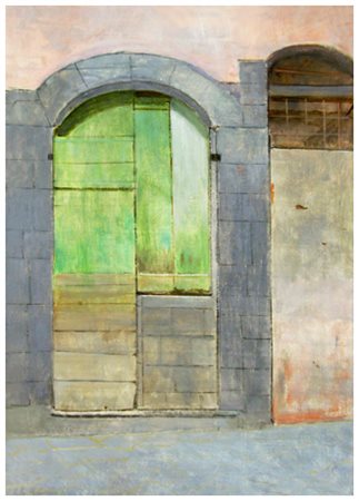 LUIGI BIANCHI Bologna 1911 – 1994 Senza titolo (Via Roma, 35) Tempera su...