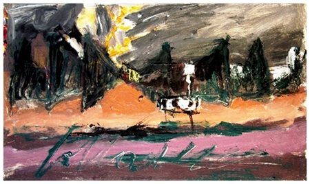 TONINO GOTTARELLI Imola 1920 – 2007 Senza titolo 1993 Olio su tela 20 x 35....