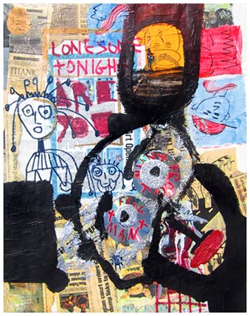 PAUL KOSTABI Whittier (USA) 1962 Vacant queen 2006 Olio, collage e materiali...