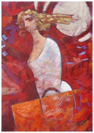 GIAMPAOLO TALANI San Vincenzo 1955 Partenza rossa 2014 T.m. su cartone 50 x...