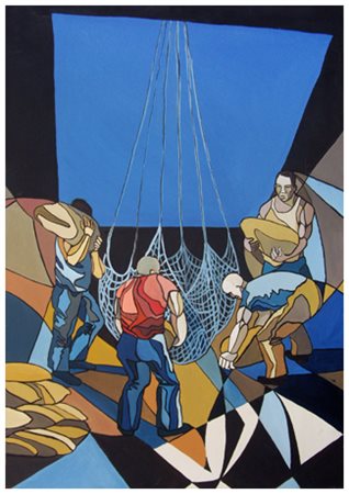 a sigla “V.A.” Senza titolo Olio su tela 70 x 50. Questo lotto è in vendita...