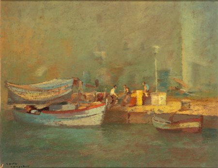 Seve Sospizio (Perugia 1908-Senigallia 1962)  - Barche al porto