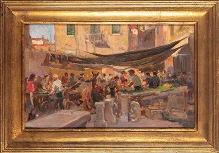 Ledo Gragnoli (Arezzo 1934-Firenze 1970)  - Vita al mercato