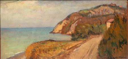 Giovanni Malesci (Vespignano 1884-Milano 1969)  - Scogliera adriatica, 1939
