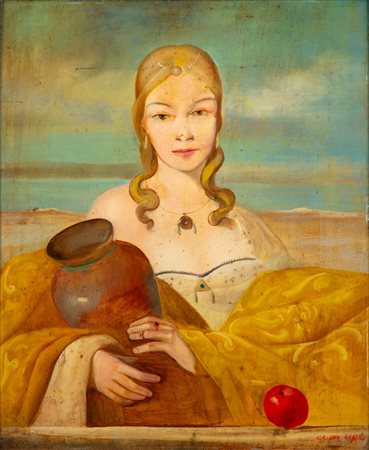 Adriano Gajoni (Milano 1913-1965)  - Ritratto femminile