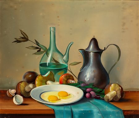 Adriano Gajoni (Milano 1913-1965)  - Natura morta