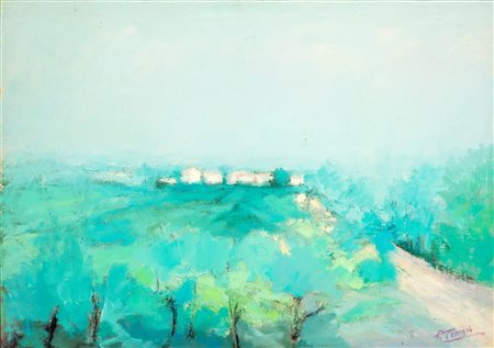 Piero Ferrari (attivo nel secolo XX)  - Paesaggio padano