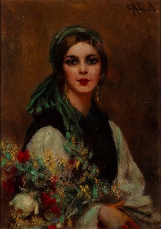 Giuseppe Maldarelli (Napoli 1885-1958)  - Giovane contadina