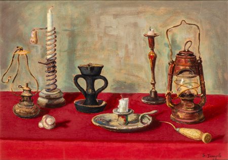 Salvatore Jemolo (Comiso 1927-Carugo 2007)  - Natura morta, 1962