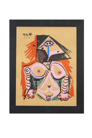 PABLO PICASSO (Malaga 1881 - Mougins 1973) "Portrait imaginaire", 1969....