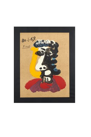 PABLO PICASSO (Malaga 1881 - Mougins 1973) "Portrait imaginaire", 1969....