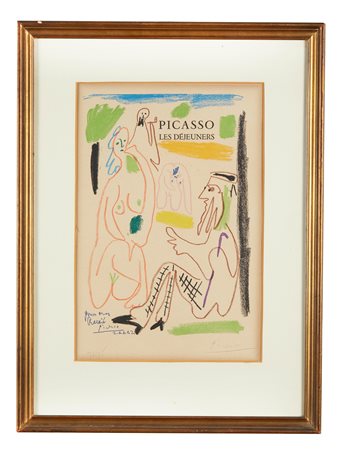 PABLO PICASSO (Malaga - Mougin 1973) "Les Déjeuners", 1962. Litografia a...
