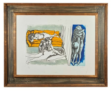 RENATO GUTTUSO (Bagheria 1911 - Roma 1987) "Solim". Acquaforte e acquatinta a...