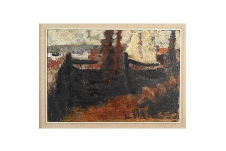 LORENZO VIANI (Viareggio 1882 - Lido di Ostia 1936) "Viareggio (Darsena)",...