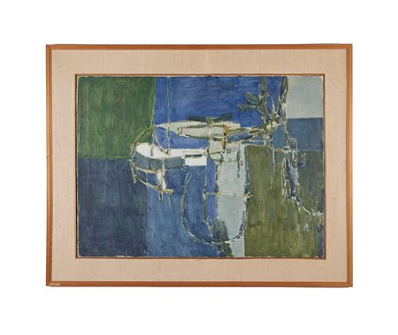 SERGIO ROMITI (Bologna 1928 – Bologna 2000) “Composizione”, 1953. Olio su...