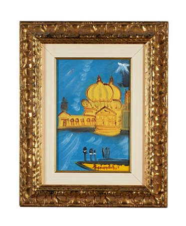 REMO BRINDISI “Venezia”. Olio su tela. Opera firmata in basso a destra...