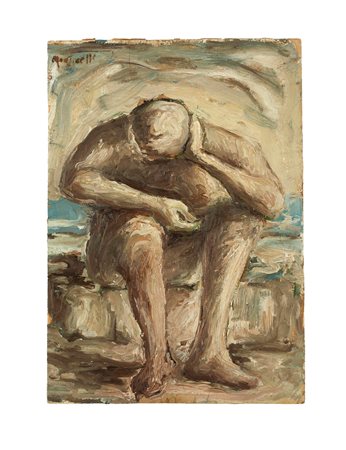 ADOLPHE MONTICELLI (Marsiglia 1824 - Marsiglia 1866) "Figura". Cm 40,5x28....