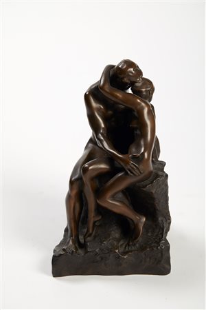 AUGUSTE RODIN (Parigi 1840 - Meudon 1917) "Il bacio", 1986. Scultura in...