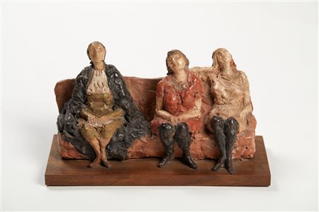 CLETO TOMBA (Castel San Pietro Terme 1898 - Bologna 1987) "Tre figure in...