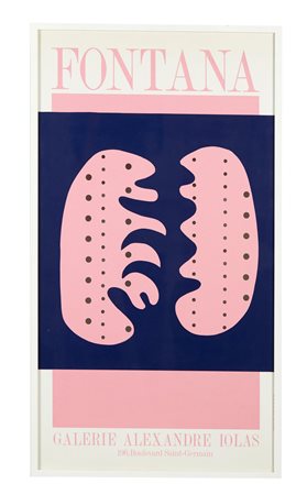 LUCIO FONTANA (Rosario 1899 – Comabbio 1968) "Galerie Alexandre Iolas", 1966....