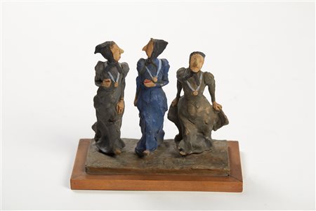 CLETO TOMBA (Castel San Pietro Terme 1898 - Bologna 1987) "Tre comari"....