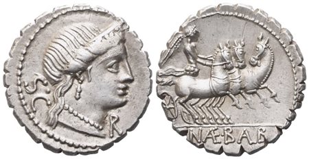 C. Naevius Balbus, Denarius serratus, 79 BC; AR (3,93 g; 18,2 mm; 6 h)