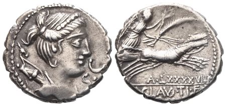 Ti. Claudius Nero, Denarius serratus, 79 BC; AR (4,09 g; 18,3 mm; 6 h)