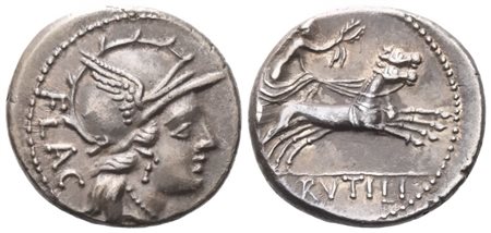L. Rutilius Flaccus, Denarius, 77 BC; AR (3,80 g; 18 mm; 6 h)