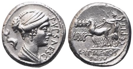 P. Plautius Hypsaeus, Denarius, 60 BC; AR (3,76 g; 17,5 mm; 4 h)